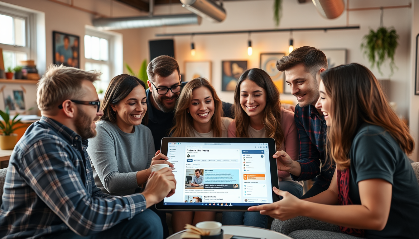 콘텐츠 기획팀이 노션을 활용하여 자유롭게 아이디어를 논의하는 모습