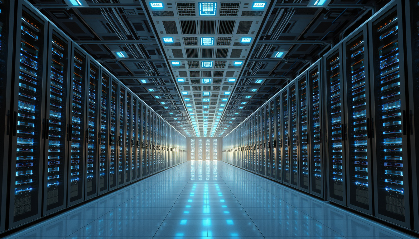 AI 혁명을 이끄는 방대한 규모의 미래형 데이터센터 서버실