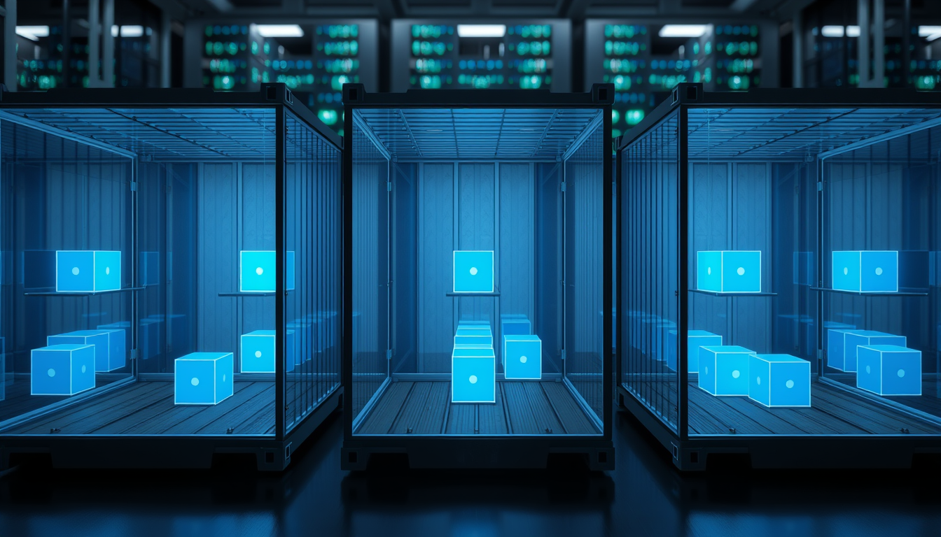 여러 개의 컨테이너에 소수의 파드만 비효율적으로 담겨 리소스가 낭비되는 모습