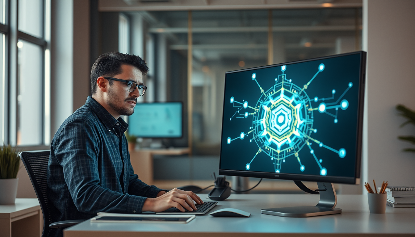 막막한 글쓰기 앞에서 고민하는 사람과 AI의 도움으로 생산적으로 글을 쓰는 모습