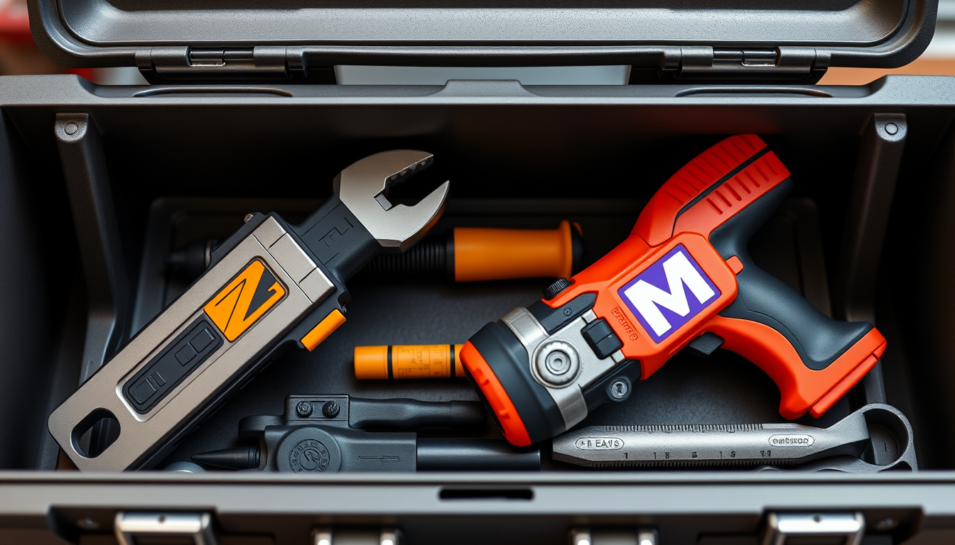 하나의 목적을 위해 사용될 수 있는 각기 다른 강점을 가진 두 자동화 툴을 보여주는 이미지