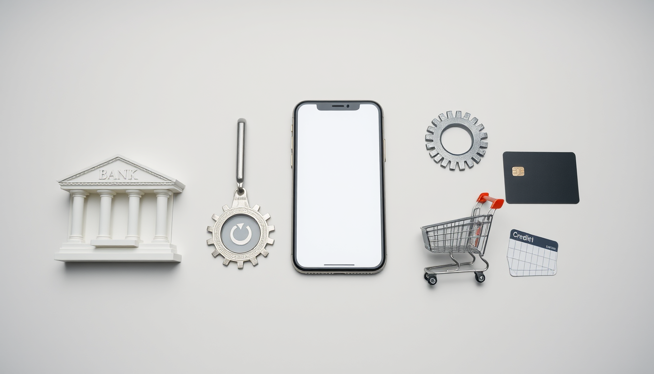 금융, 통신, 에너지, 유통, 카드 업종을 상징하는 아이콘들이 나열된 이미지.