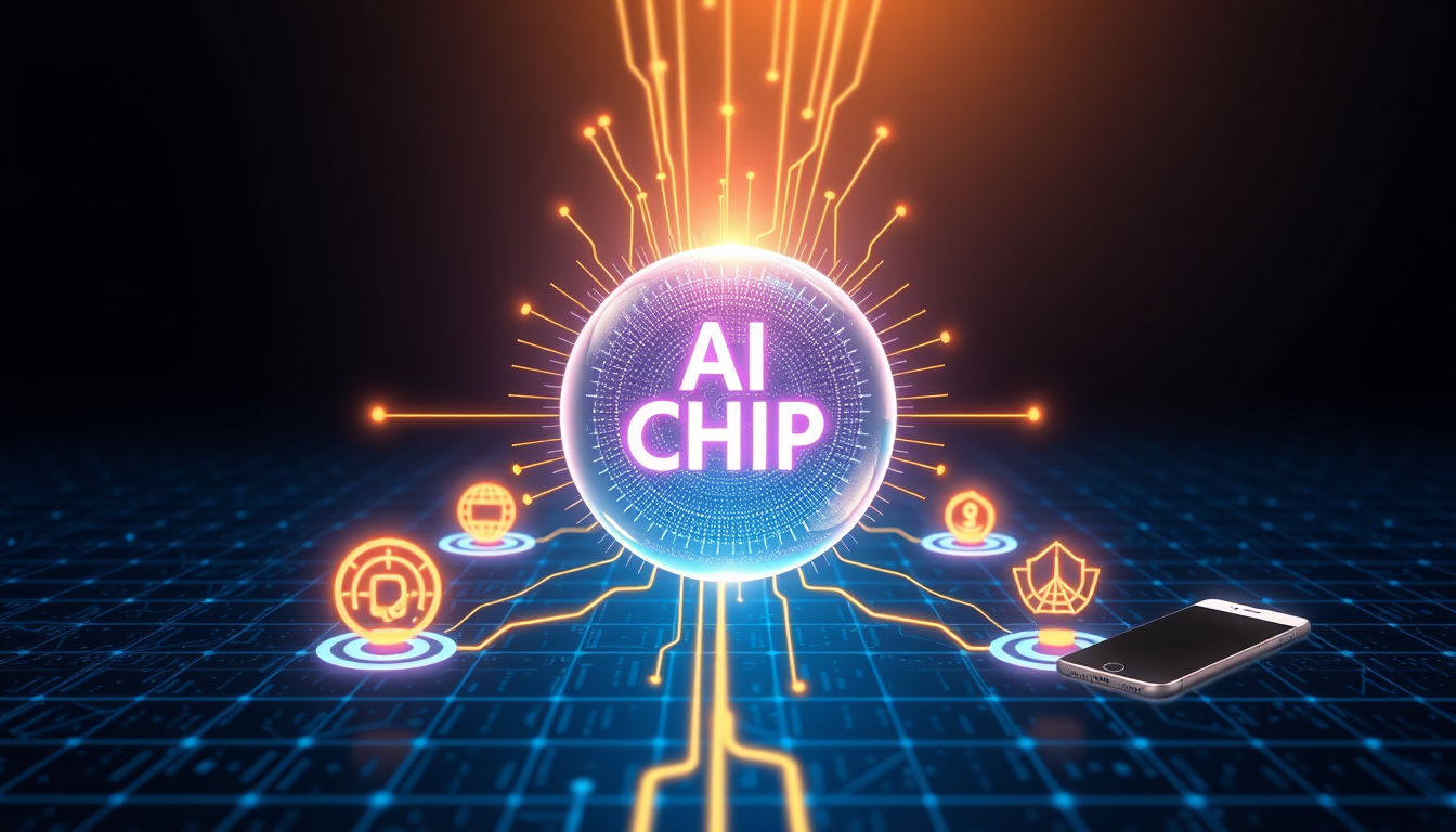 AI 반도체 열풍이 소프트웨어, 전력, 냉각 시스템 등 다른 산업으로 확산되는 것을 표현한 추상 이미지