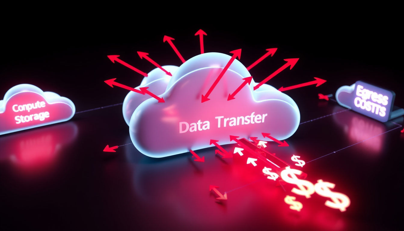 클라우드 비용의 주범인 데이터 전송 비용을 시각화한 이미지