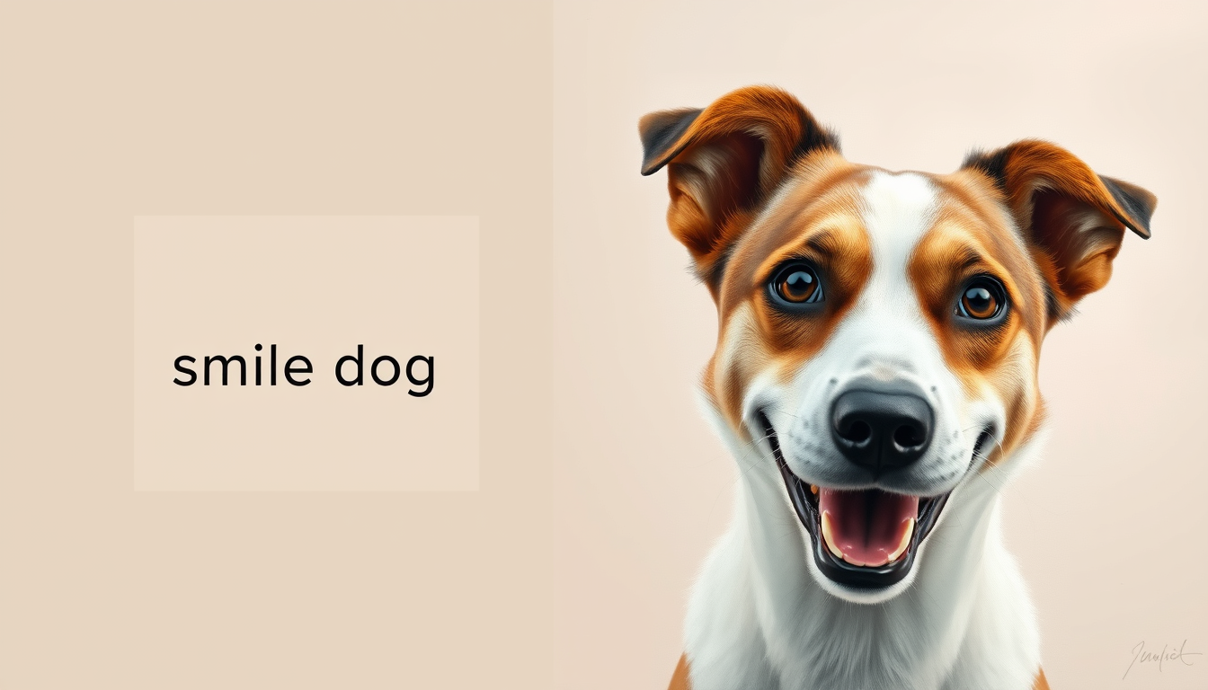 '웃고 있는 강아지, 유화 스타일'이라는 텍스트 프롬프트가 실제 유화 그림으로 변환되는 과정을 보여주는 이미지