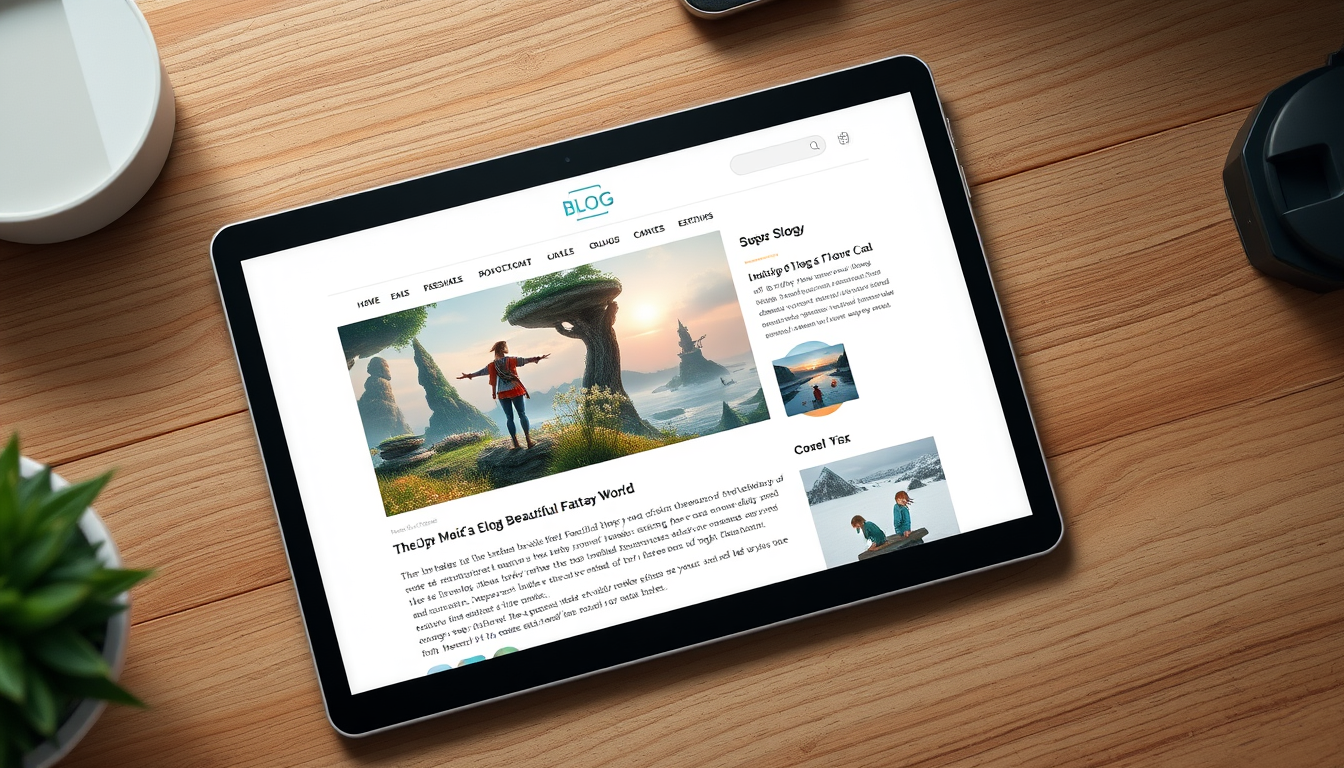 AI로 생성된 독창적이고 일관된 스타일의 이미지들을 활용하여 브랜딩이 강화된 블로그의 모습